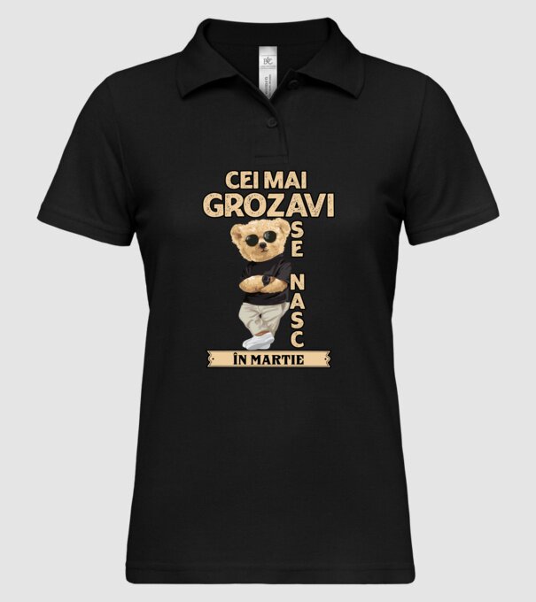 Teddy cel cool Martie model negru pe tricou