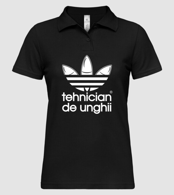 tehnician de unghii model negru pe tricou