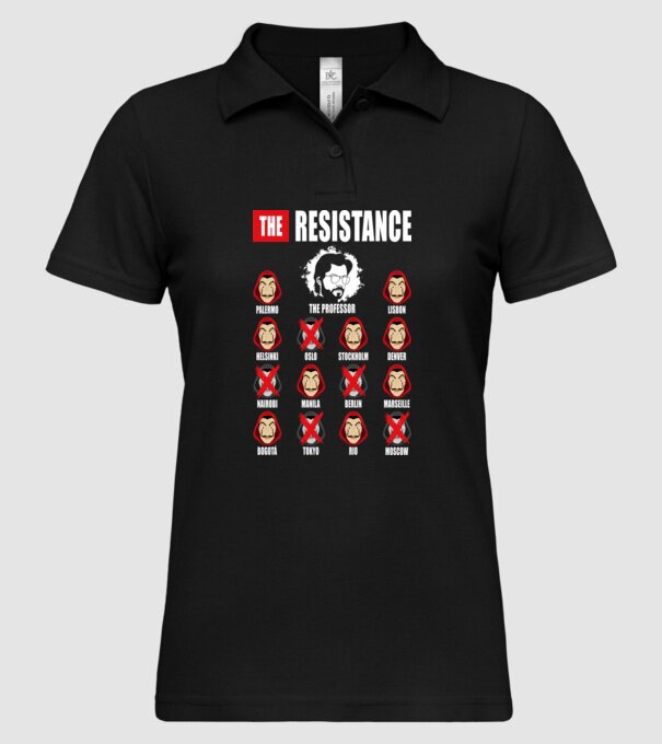 the resistance la casa de papel model negru pe tricou