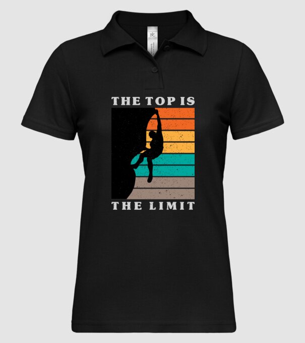 The Top is the limit model negru pe tricou