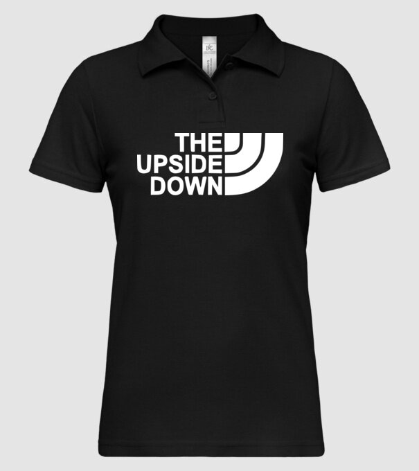 the upside down model negru pe tricou