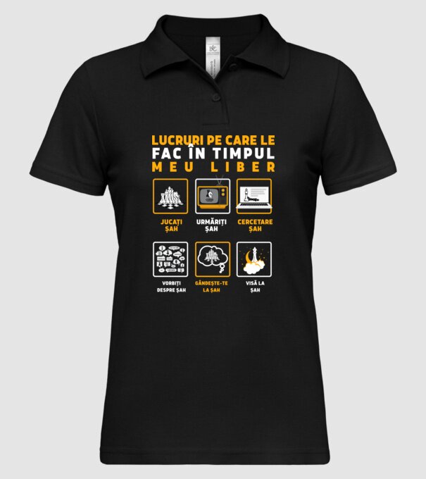 Things I do in my spare time EN model negru pe tricou
