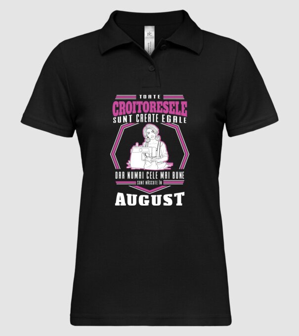Toate croitoresele august model negru pe tricou