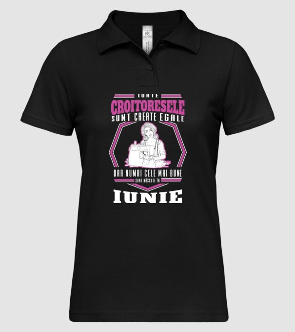 Toate croitoresele iunie model negru pe tricou