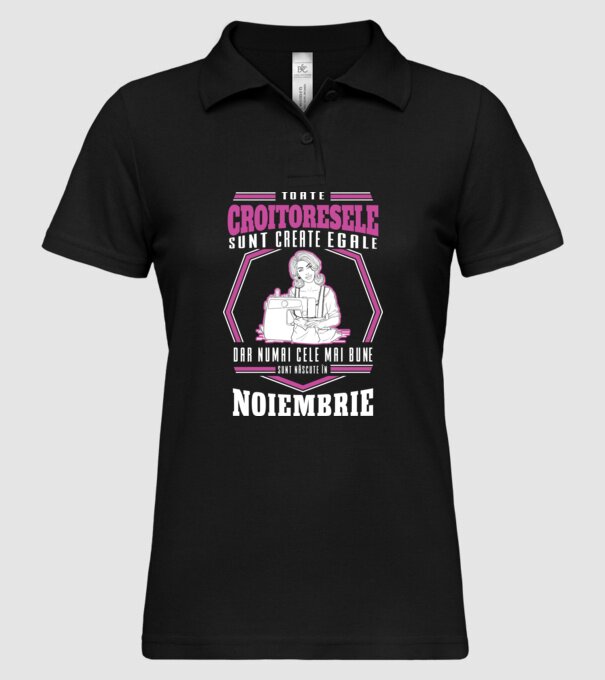 Toate croitoresele noiembrie model negru pe tricou