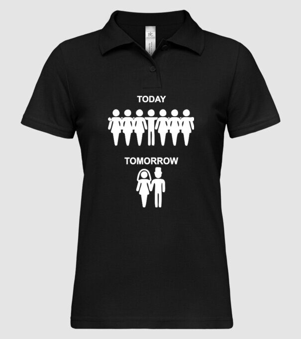 today tomorrow model negru pe tricou