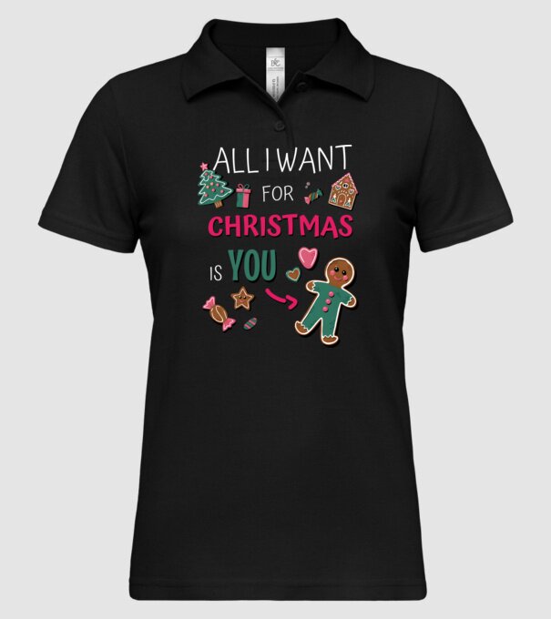 Tot ce-mi doresc de Crăciun să TE om Negro model negru pe tricou