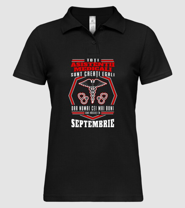 Toți asistenții medicali sunt creați egali, dar numai cei mai buni sunt născuți în septembrie model negru pe tricou