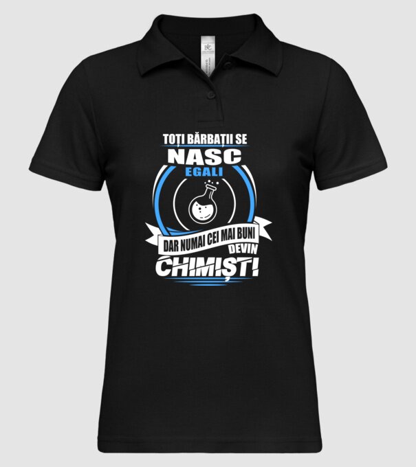 Toți bărbații se nasc egali chimiști model negru pe tricou