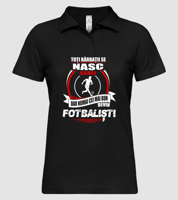 Toți bărbații se nasc egali fotbaliști model negru pe tricou