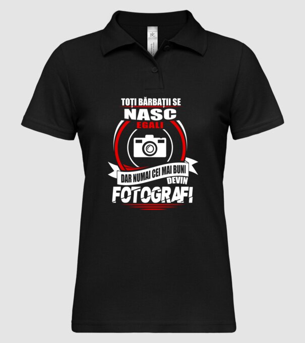 Toți bărbații se nasc egali fotografi model negru pe tricou