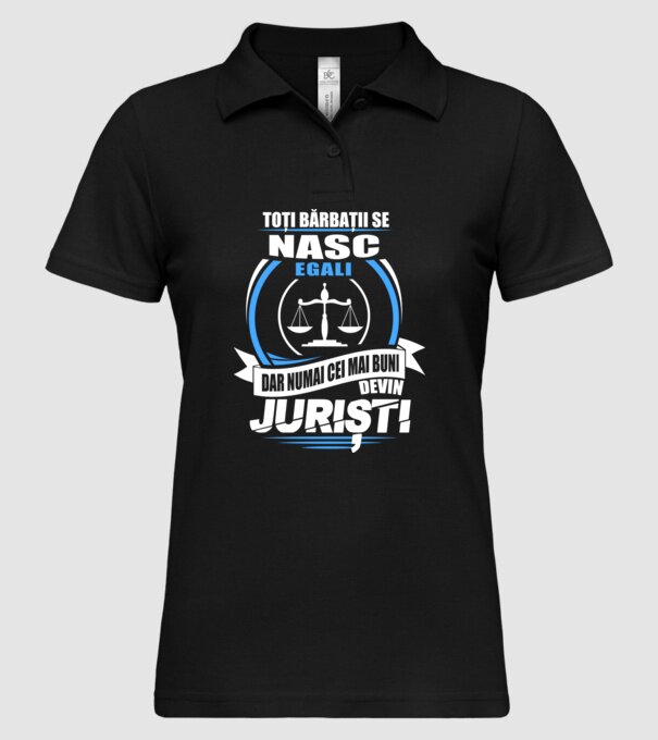 Toți bărbații se nasc egali juriști model negru pe tricou