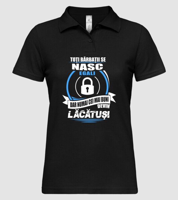 Toți bărbații se nasc egali lăcătuși model negru pe tricou