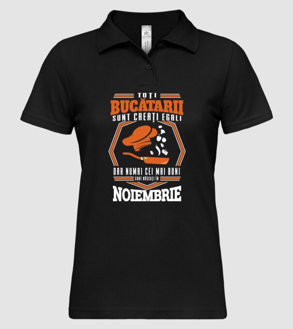 Toți bucătarii sunt creați egali, dar numai cei mai buni sunt născuți în noiembrie model negru pe tricou
