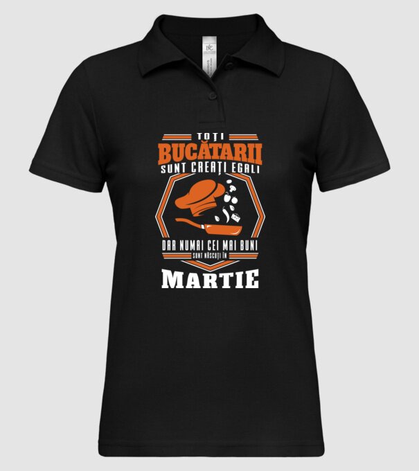 Toți bucătarii sunt creați egali martie model negru pe tricou