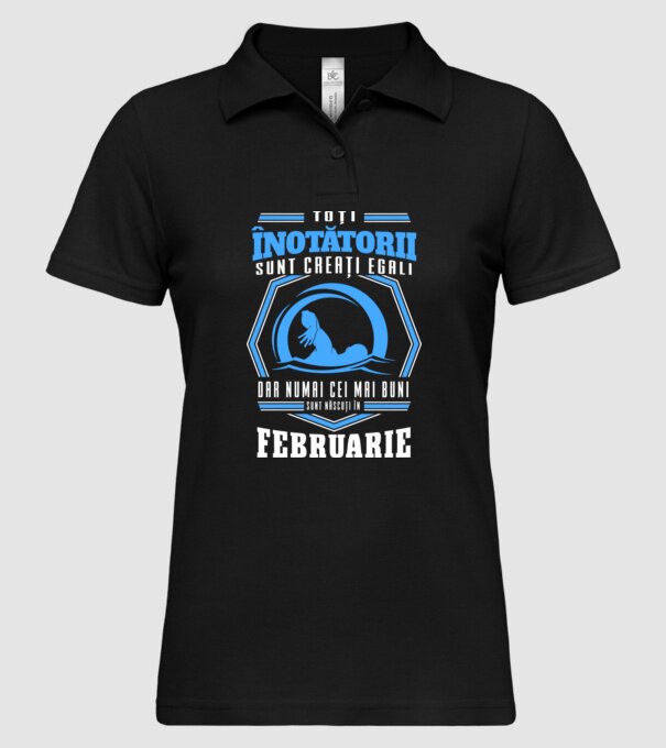 Toți înotătorii sunt creați egali, dar numai cei mai buni sunt născuți în februarie model negru pe tricou