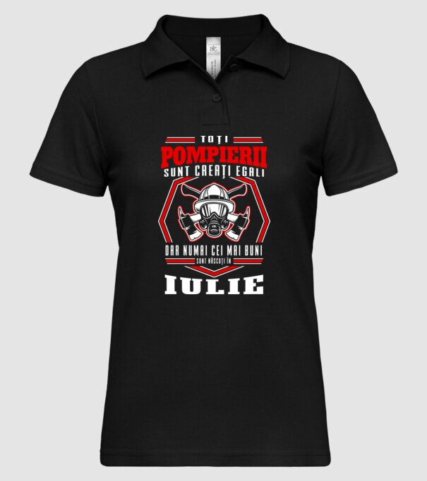 Toți pompierii sunt creați egali, dar numai cei mai buni sunt născuți în iulie model negru pe tricou
