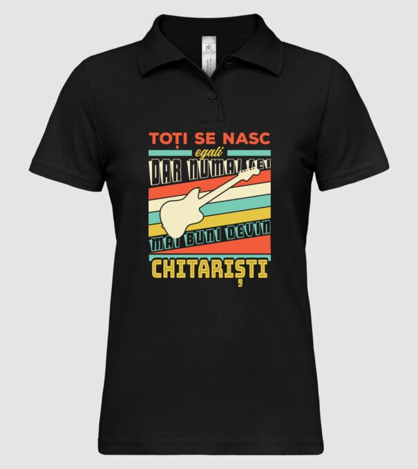 toți se nasc egali, dar numai cei mai buni devin chitariști model negru pe tricou