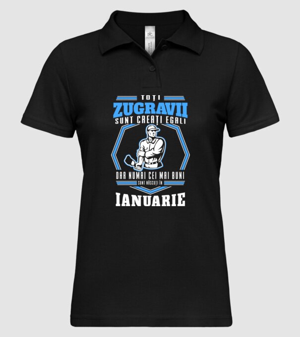 Toți zugravii sunt creați egali, dar numai cei mai buni sunt născuți în ianuarie model negru pe tricou