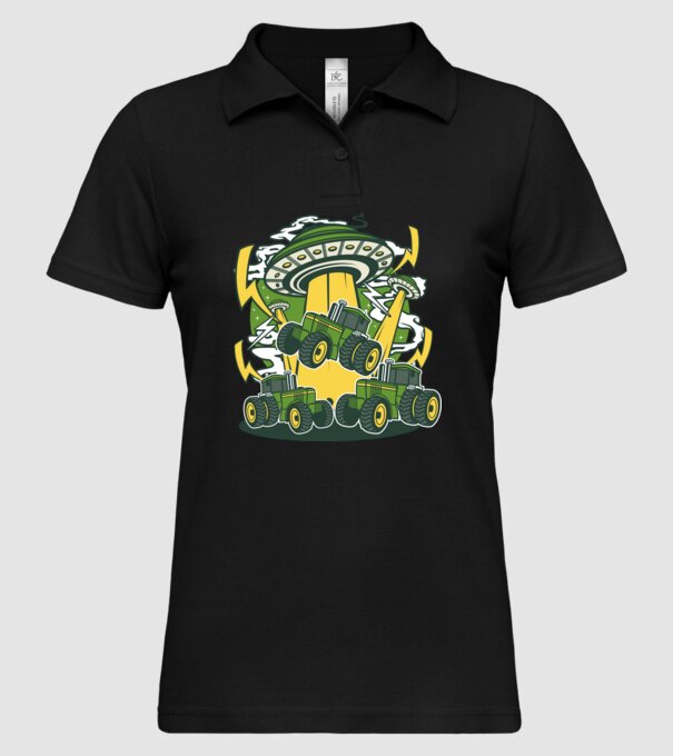 TRACTOR model negru pe tricou