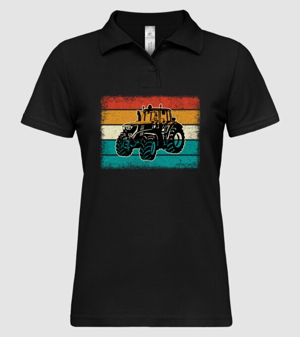 TRACTOR model negru pe tricou