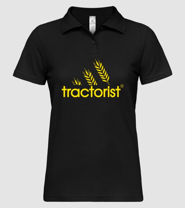 tractorist model negru pe tricou