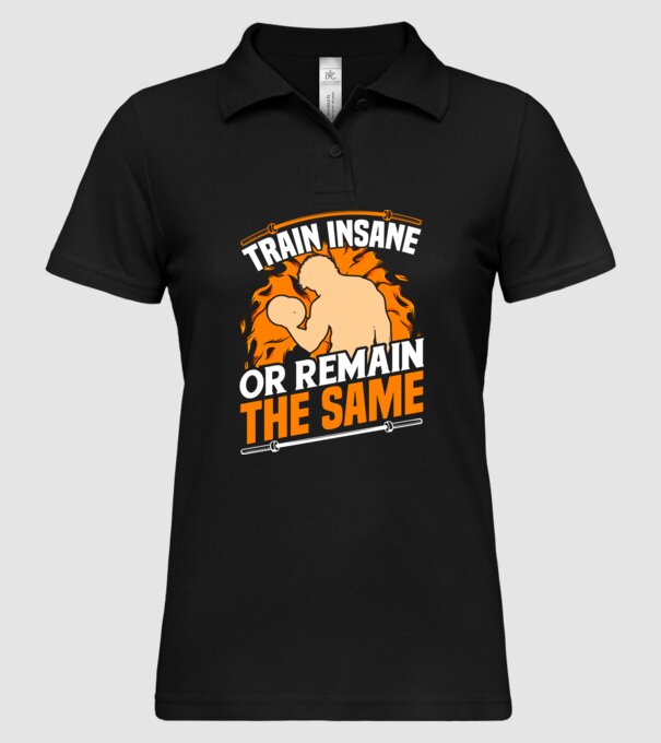 Train insane model negru pe tricou
