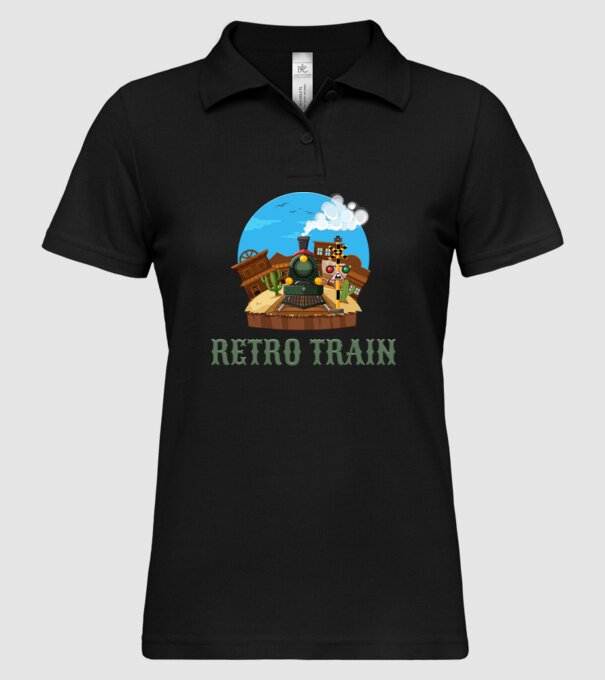 Trenuri model negru pe tricou