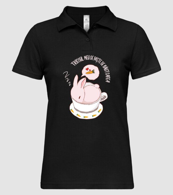 tricoul meu de Paște de băut cafea model negru pe tricou