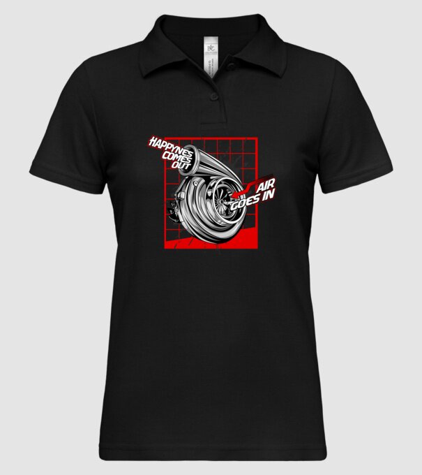 Turbo model negru pe tricou