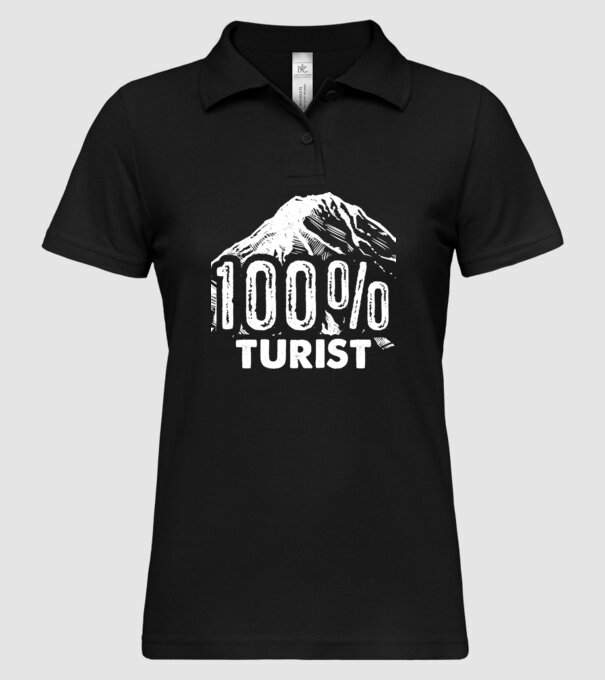 turist model negru pe tricou