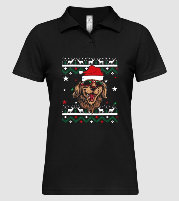 Ugly sweater dog model negru pe tricou