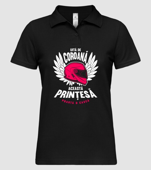 Uită de coroană, această prințesă poartă o cască model negru pe tricou