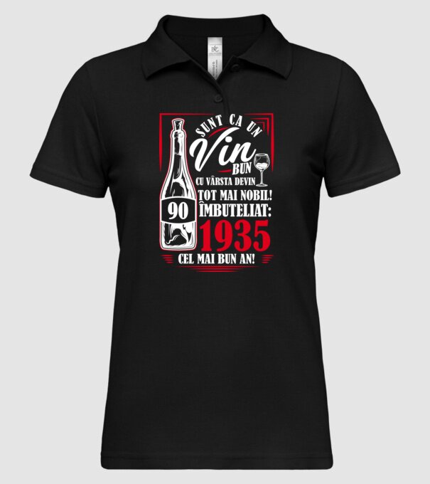 Un Vin Bun 1935 - Negru model negru pe tricou