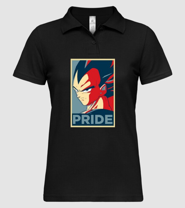 vegeta pride dragonball model negru pe tricou