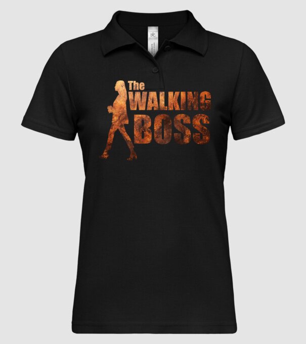 Walking bos model negru pe tricou