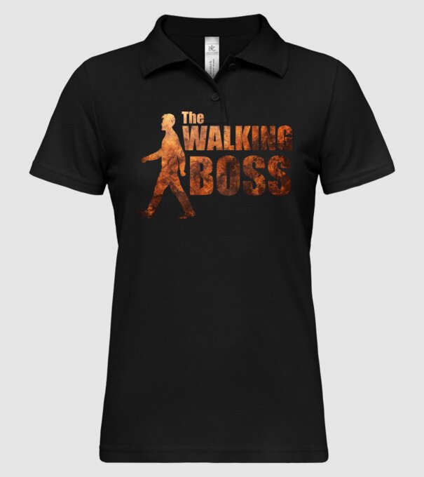 Walking boss model negru pe tricou