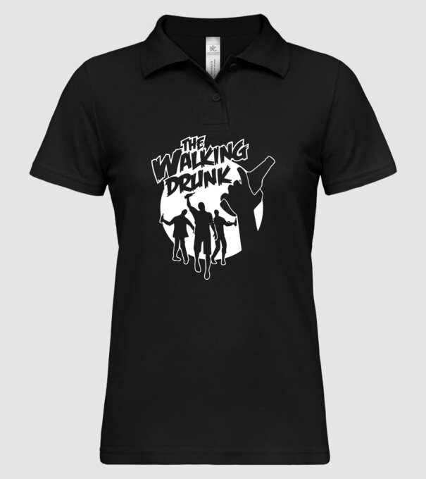 Walking Drunk model negru pe tricou