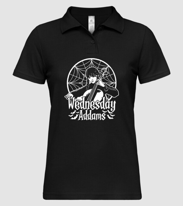 Wednesday Window model negru pe tricou