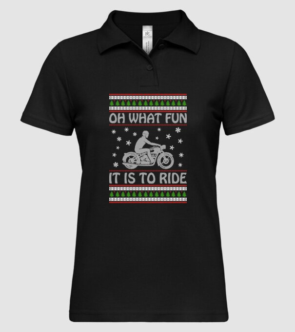 What Fun is to ride - Moto model negru pe tricou