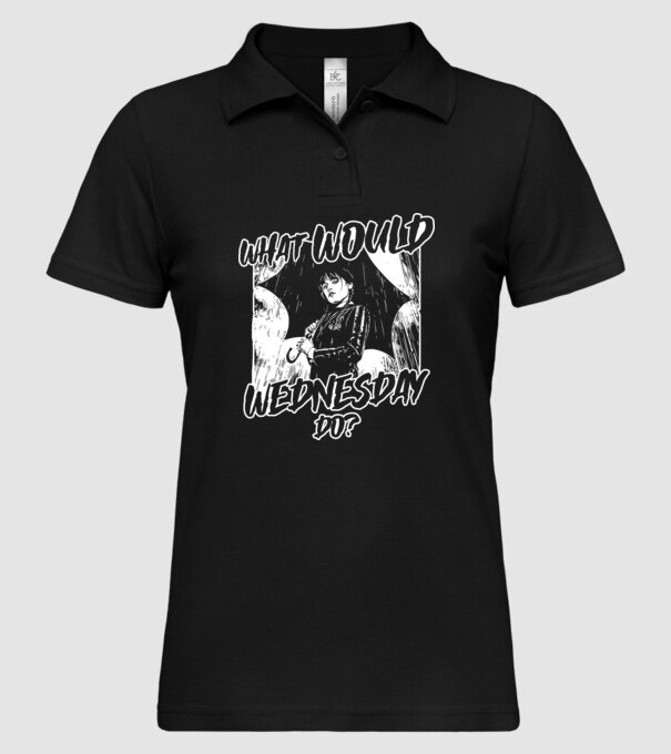What would Wednesday do model negru pe tricou