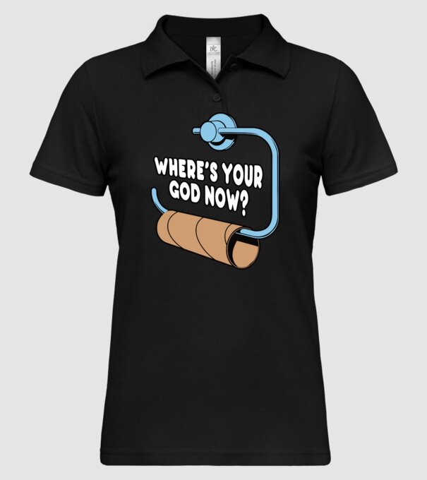 Where's your god now model negru pe tricou