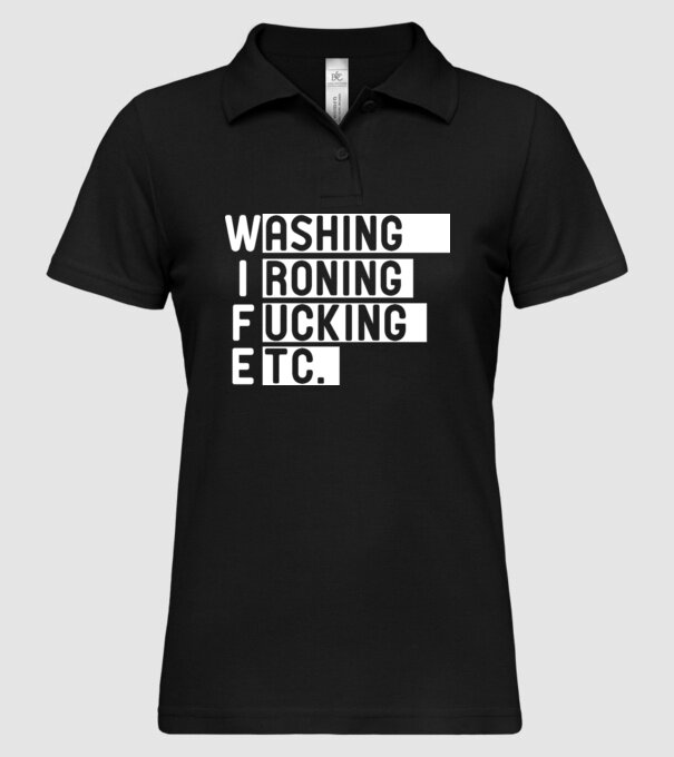 WIFE model negru pe tricou