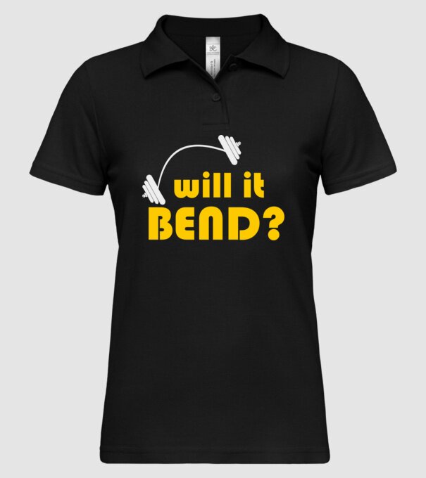 Will it bend model negru pe tricou