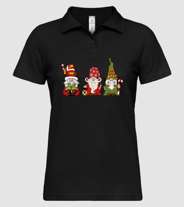 Xmas gnomes 2 model negru pe tricou