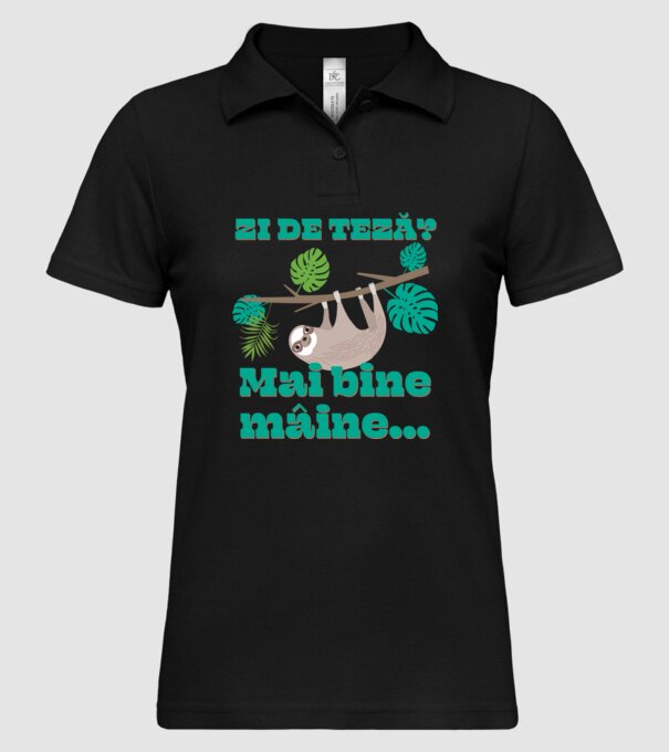 zi de teză? Mai bine mâine... model negru pe tricou