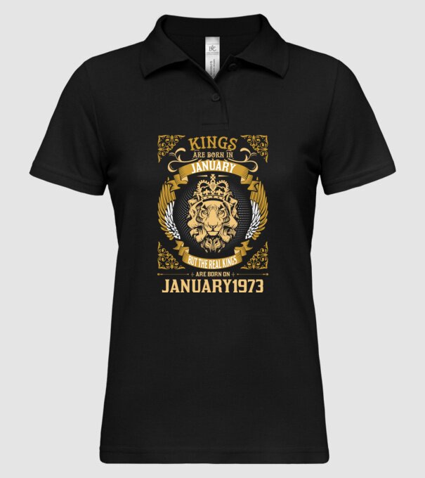 Ziua de naștere a Leului 1973 january model negru pe tricou