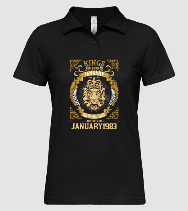 Ziua de naștere a Leului 1983 january model negru pe tricou