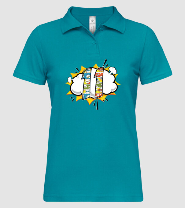 Birthday Comic Number 11 model turcoaz pe tricou
