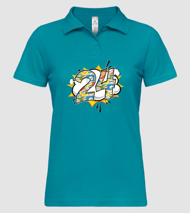 Birthday Comic Number 24 model turcoaz pe tricou